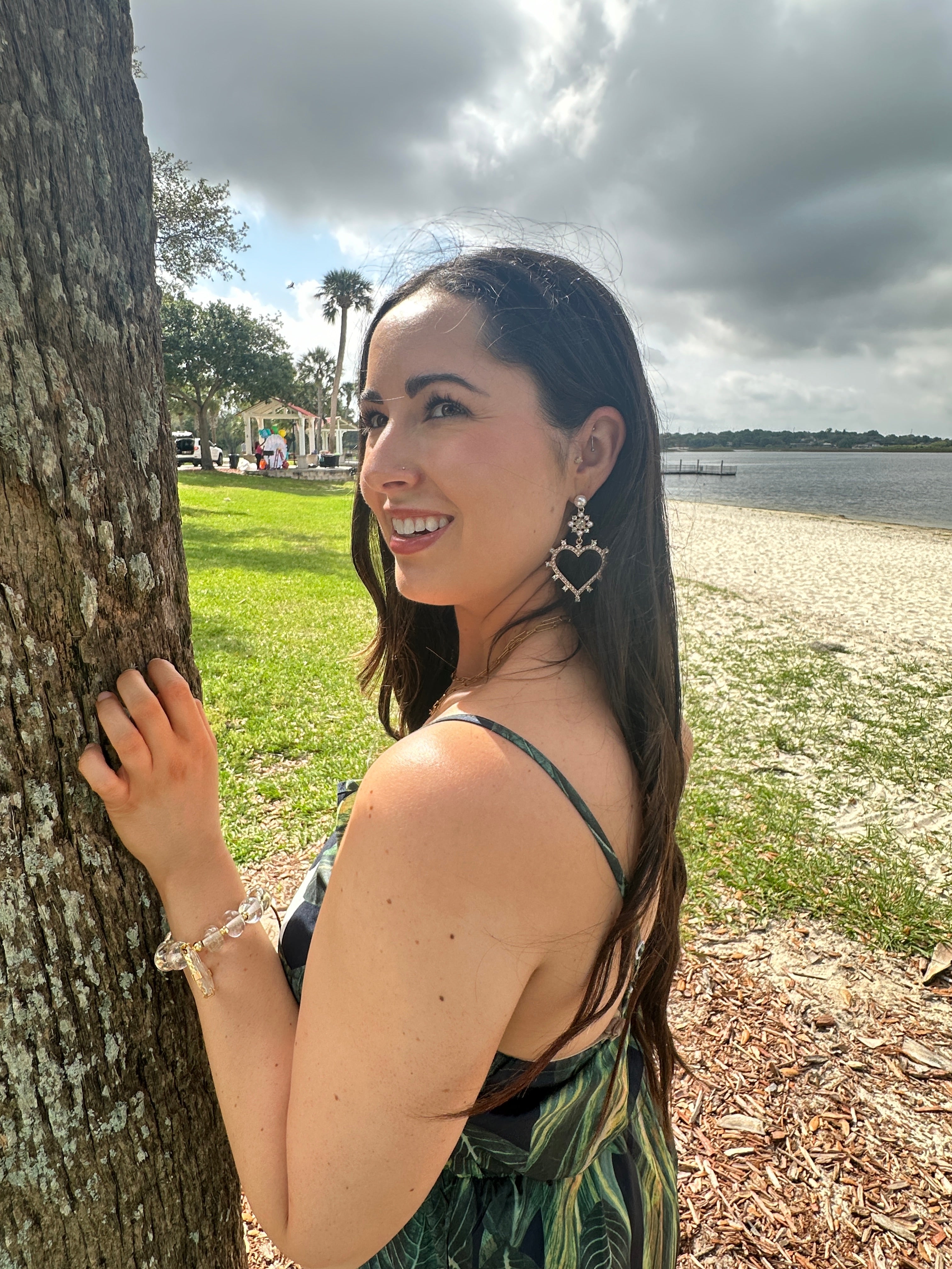 Heart Drop Earrings