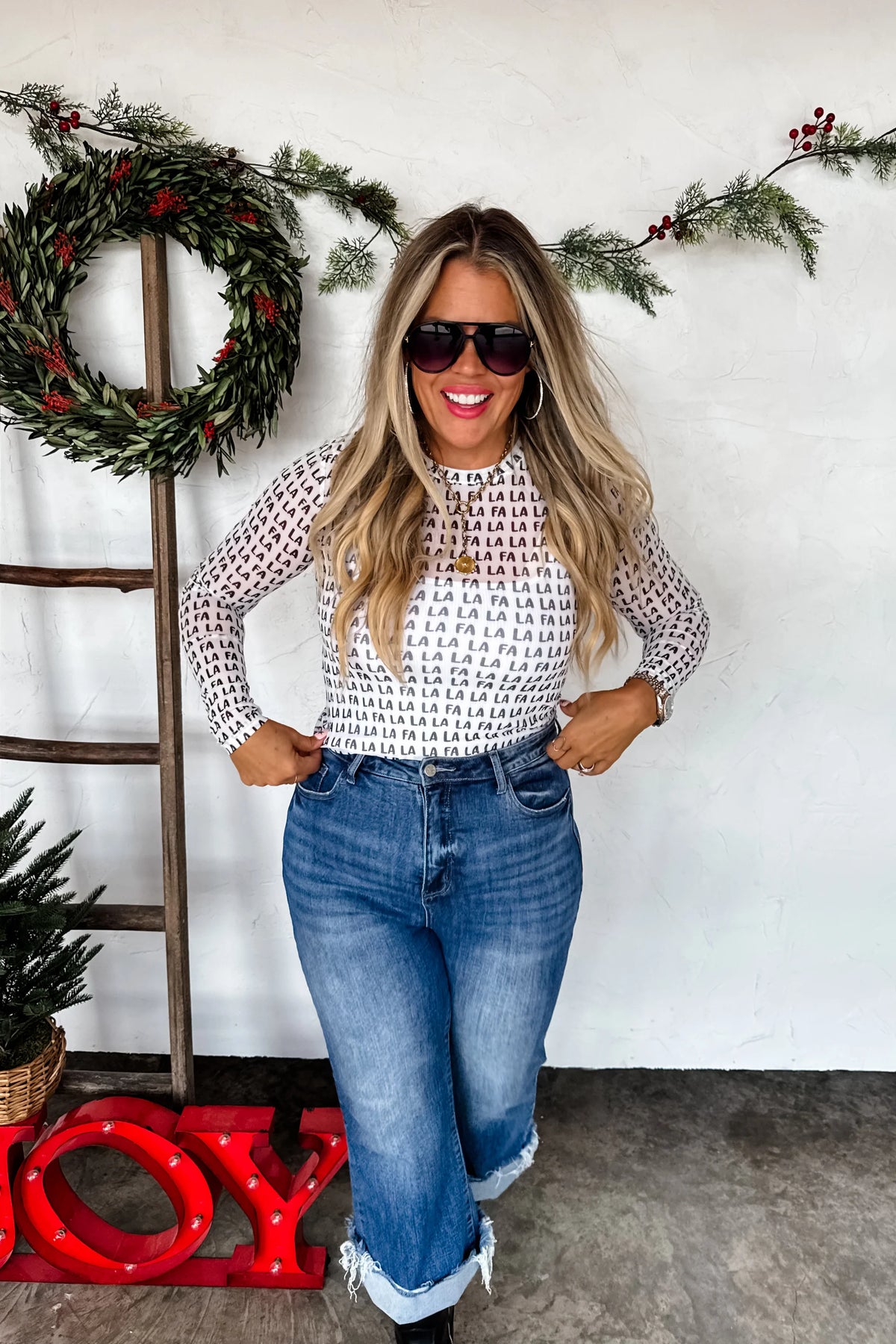 Fa La La Mesh Top