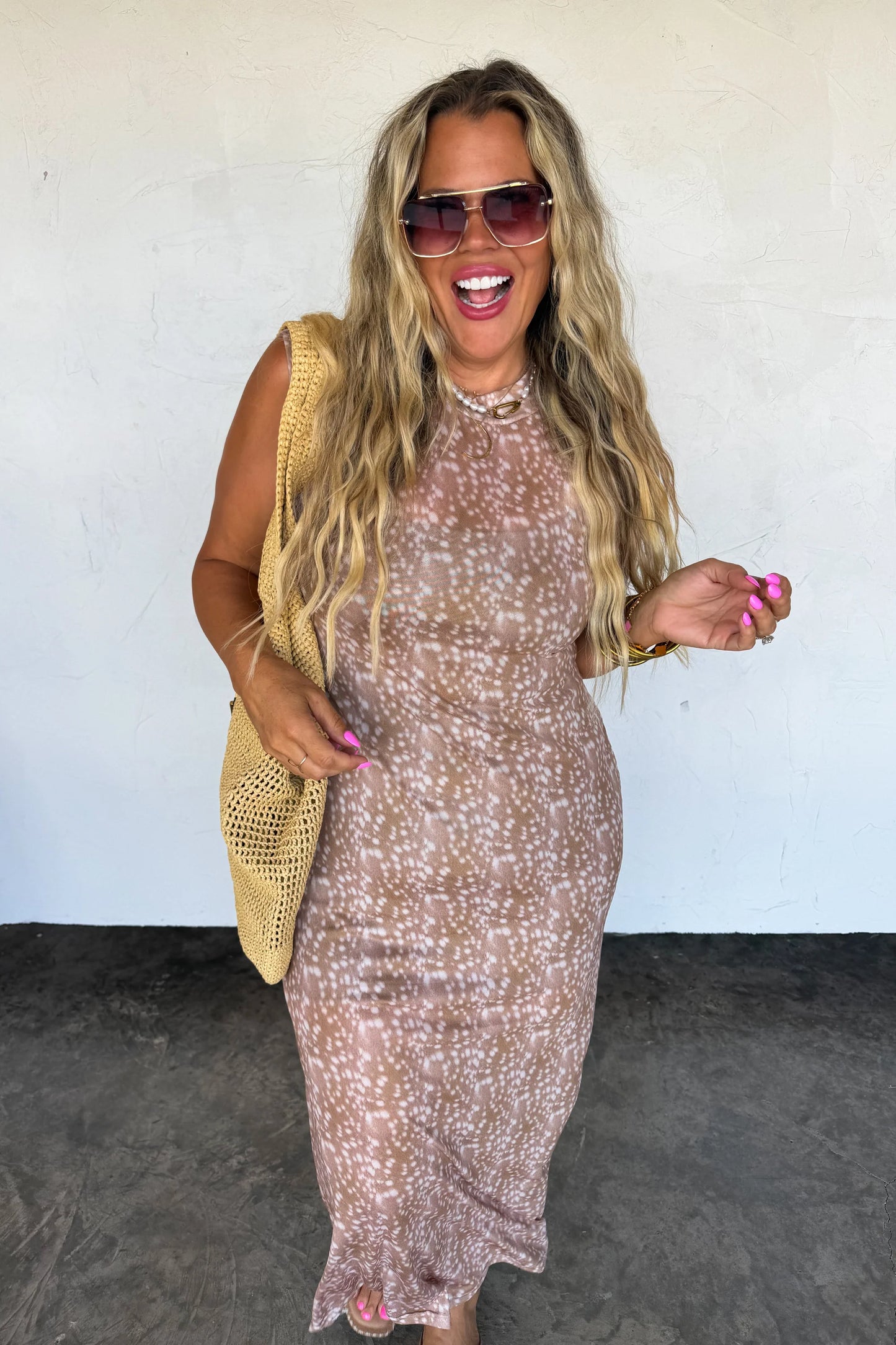 Deer Print Dress