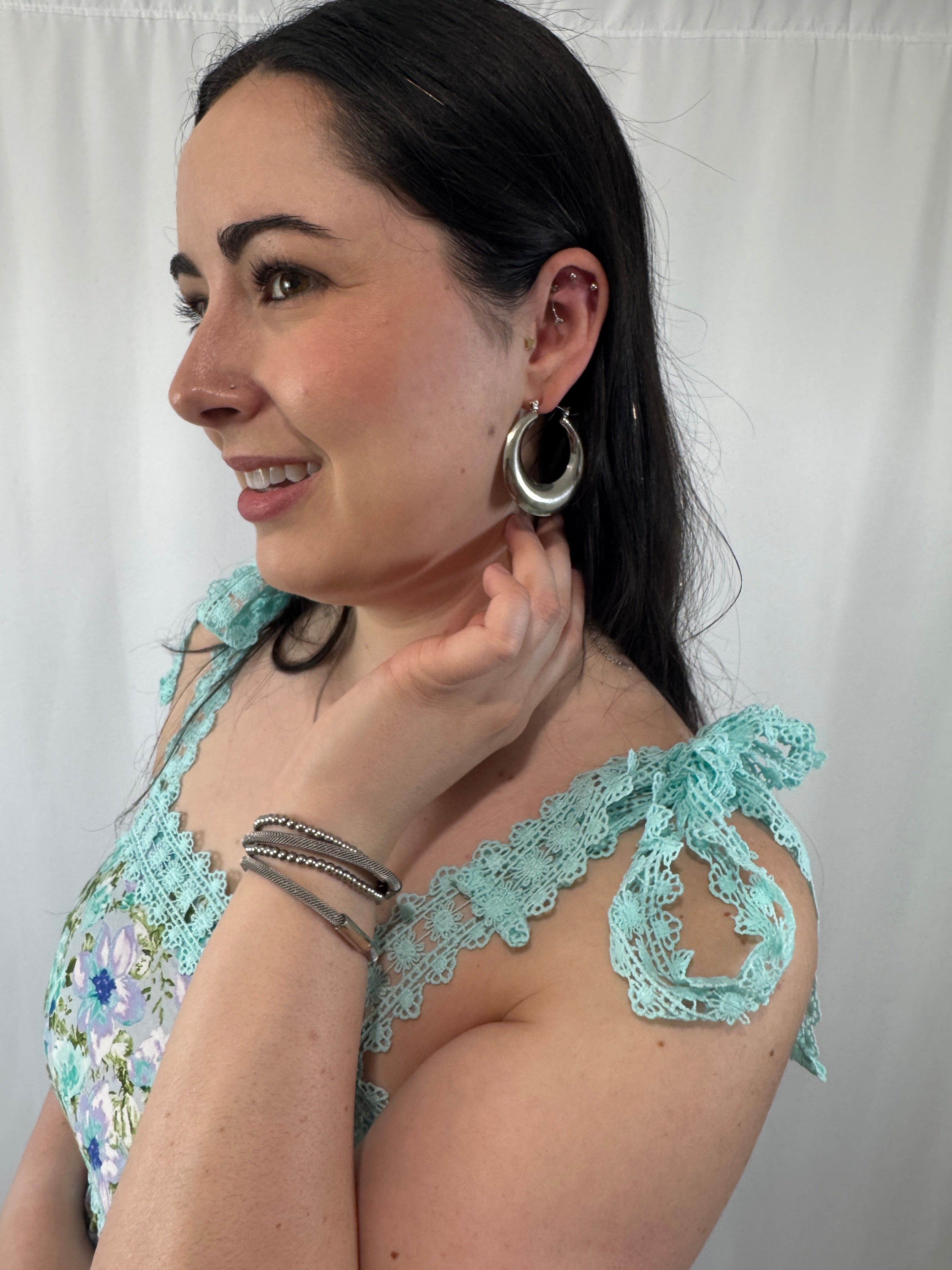 Heather Wide Hoop Earrings