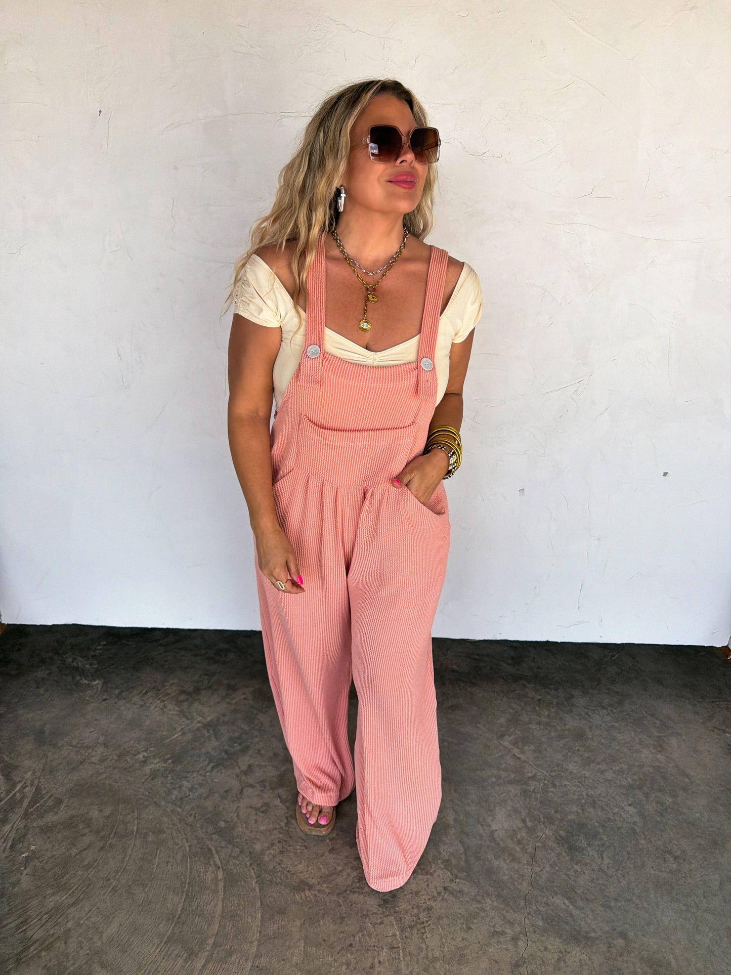 Spring Karli Boho Overalls With Pockets Adjustable Straps