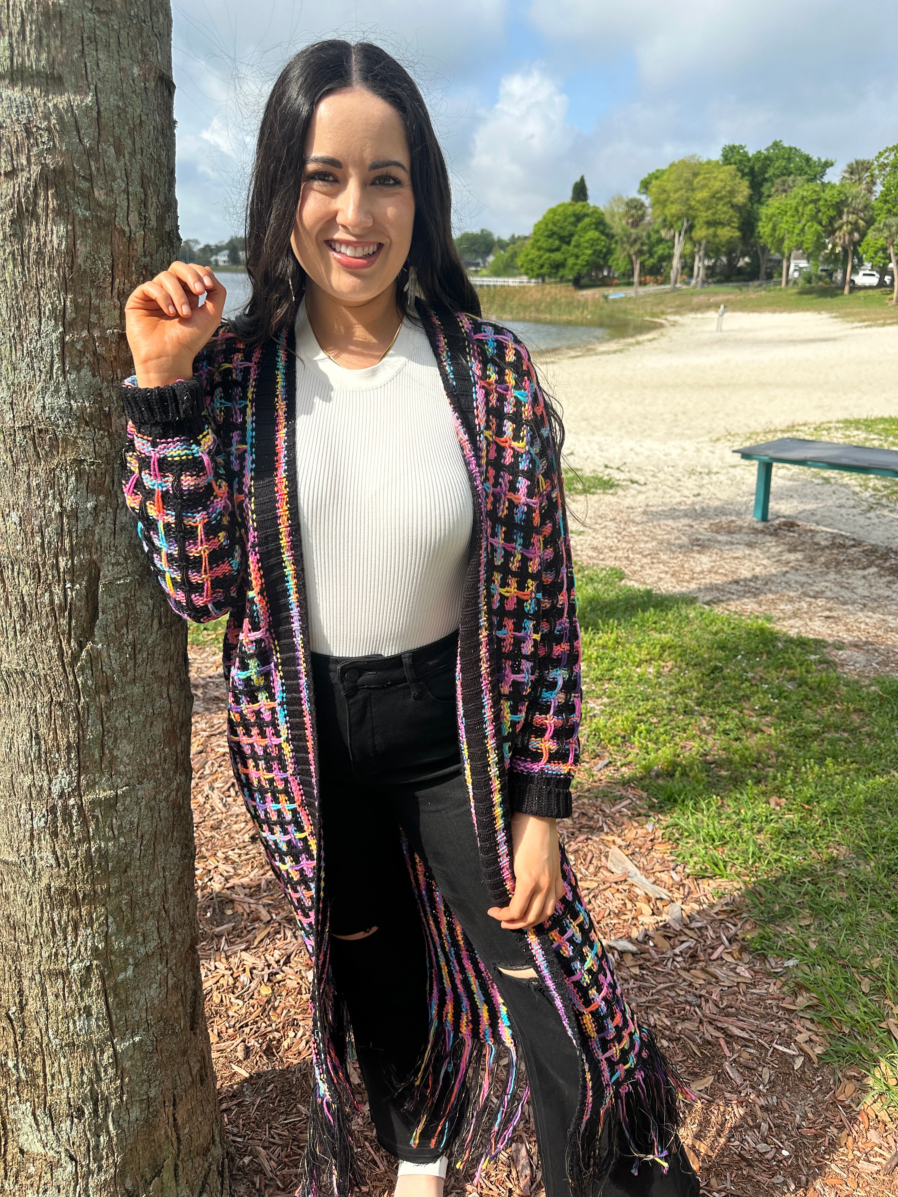 Keeping Up Fringe Cardigan