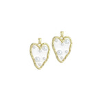 Acrylic Heart Pearl Charm