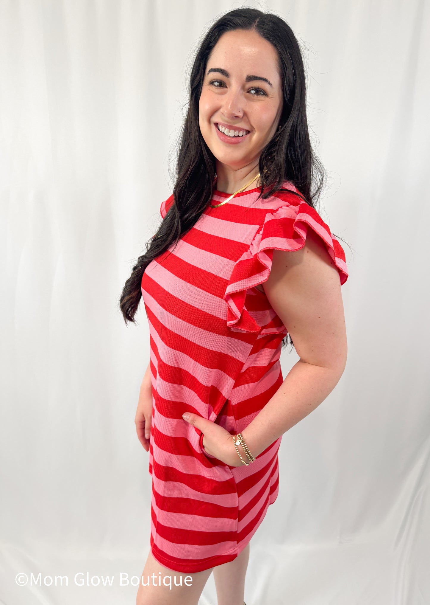 Striped Sleeve Dress