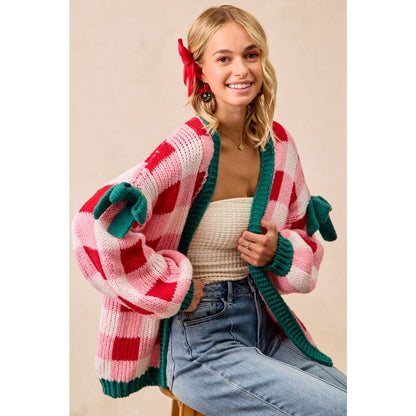 PRE-ORDER Christmas Cardigan Checkerboard