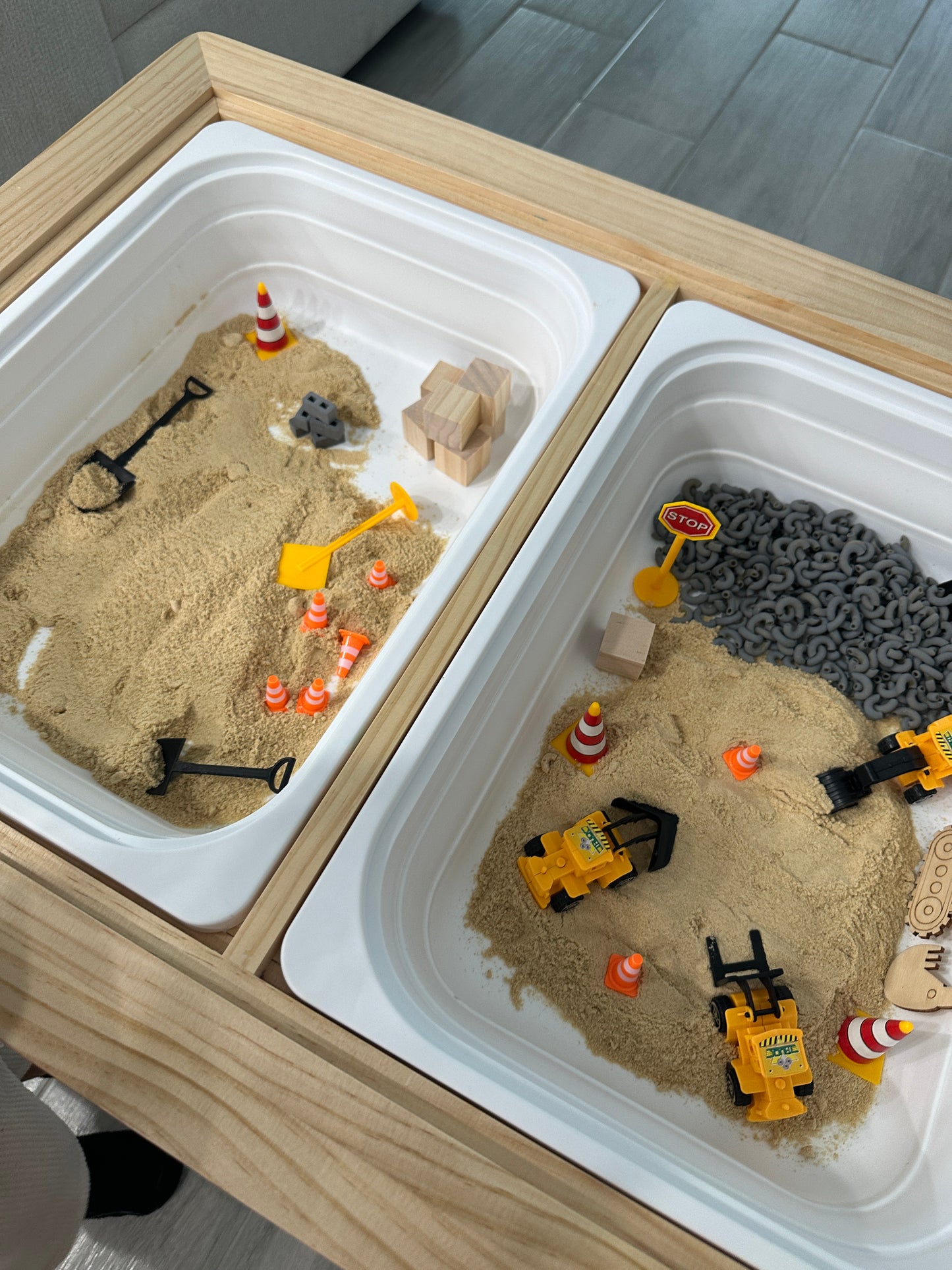 Construction Sensory Bin