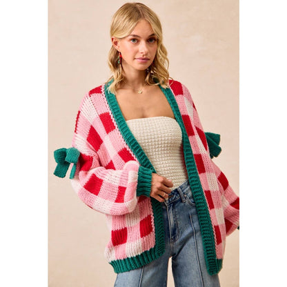 PRE-ORDER Christmas Cardigan Checkerboard