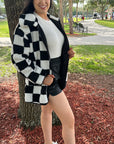 Hold That Thought Checkered Coat - MomGlow Boutique