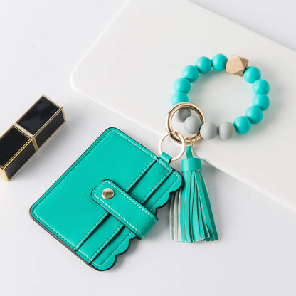 Silicone Wristlet Wallet Keychain