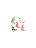 Gold Colored Cowgirl Boot Charms
