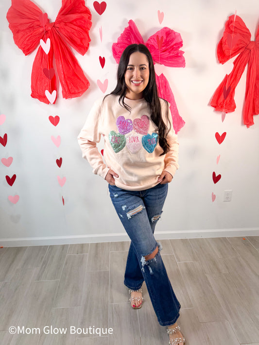 Valentines Day Conversation Hearts Sweater