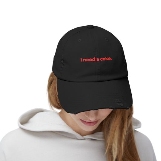 Distressed Coke Hat