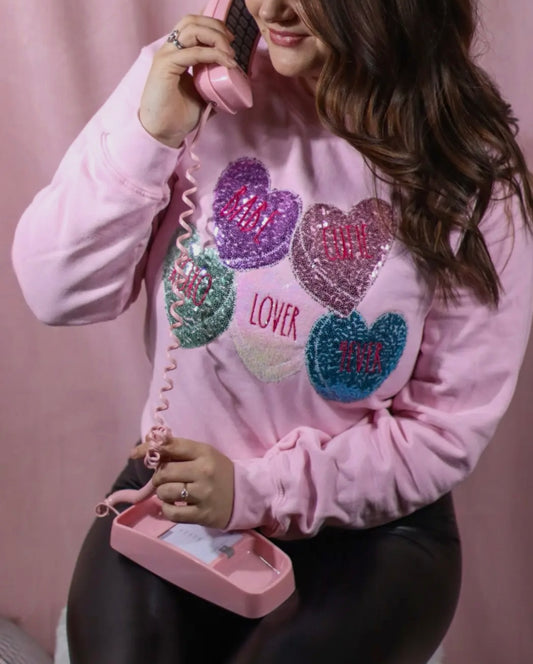 Valentine’s Day Conversation Heart Sweater