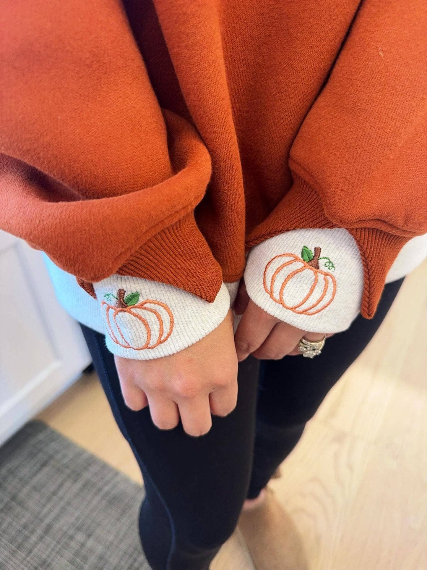 PRE-ORDER Pumpkins LayerPop Duo Cuff Sweatshirt