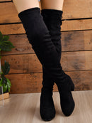 Round Block Heel Boots