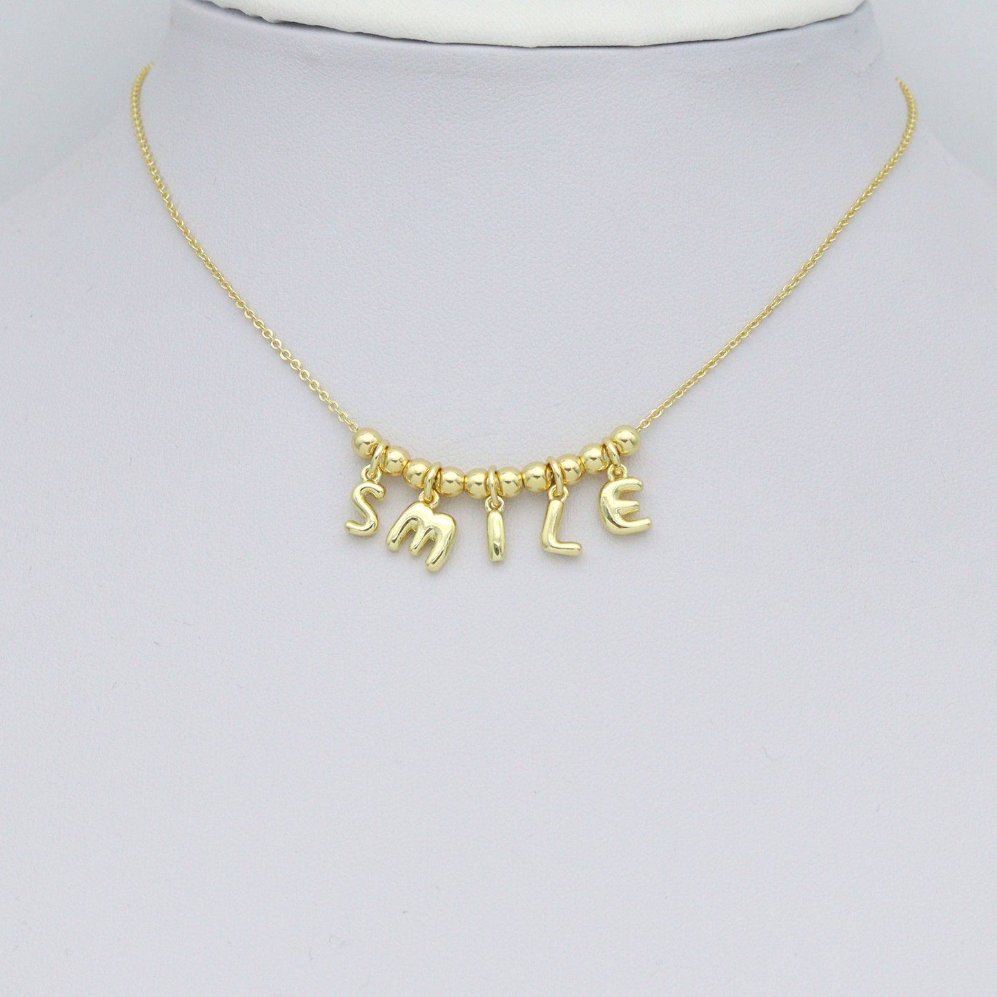 Bubble Alphabet Initial Charm