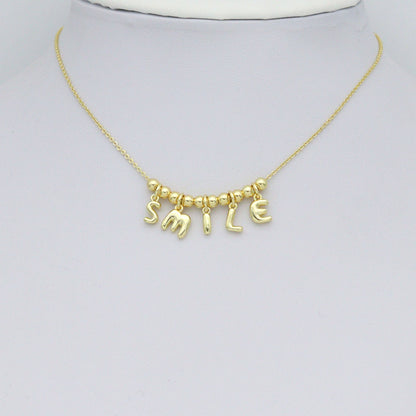 Bubble Alphabet Initial Charm