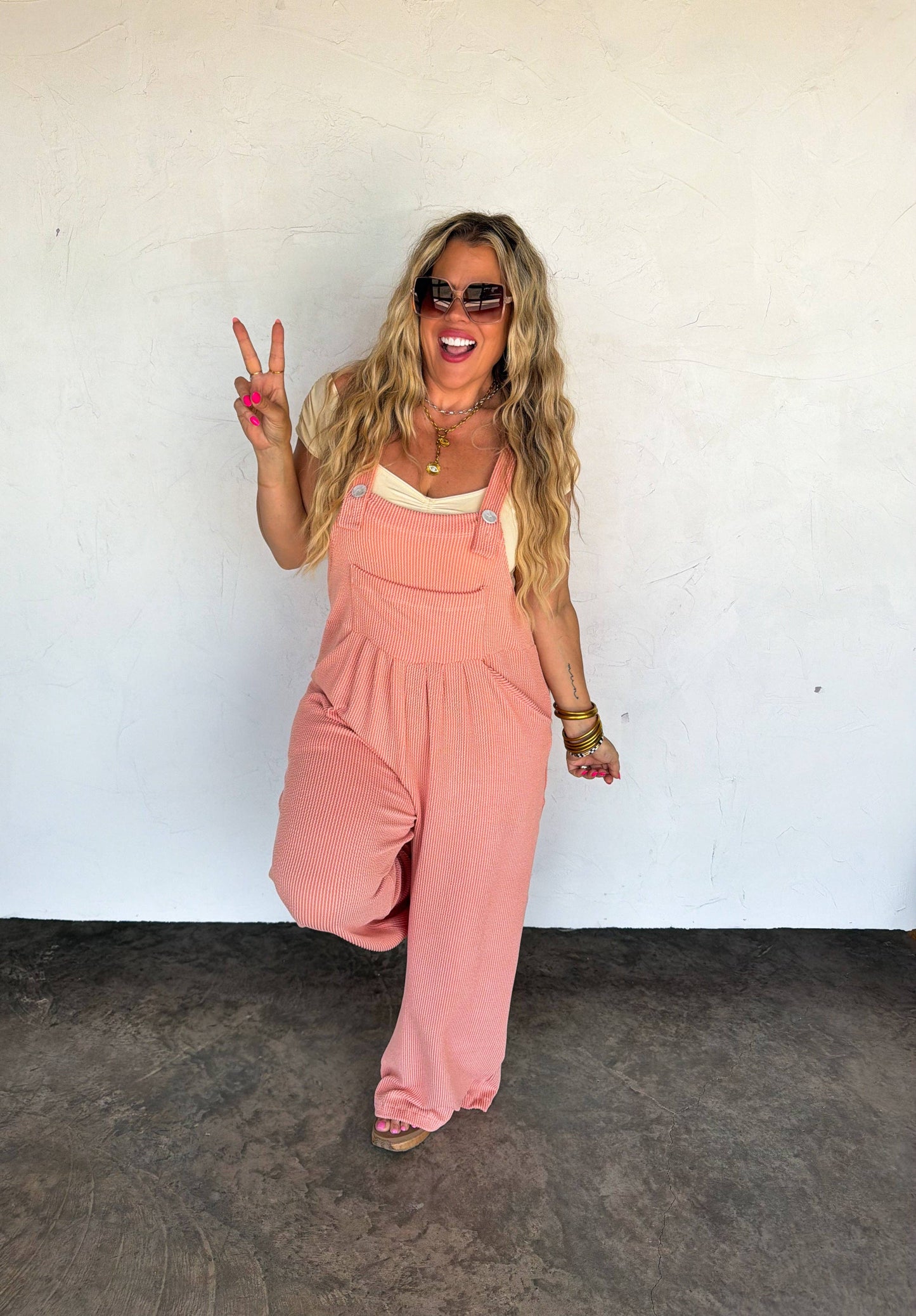 Spring Karli Boho Overalls With Pockets Adjustable Straps