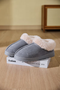 Faux Fur Platform Slippers