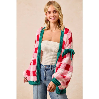 PRE-ORDER Christmas Cardigan Checkerboard