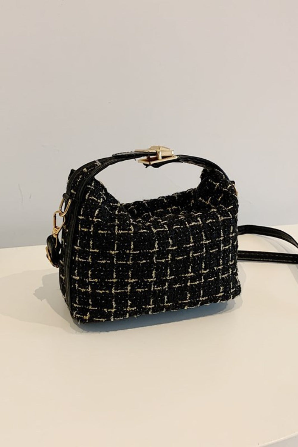 Woven Removable Strap Shoulder Bag