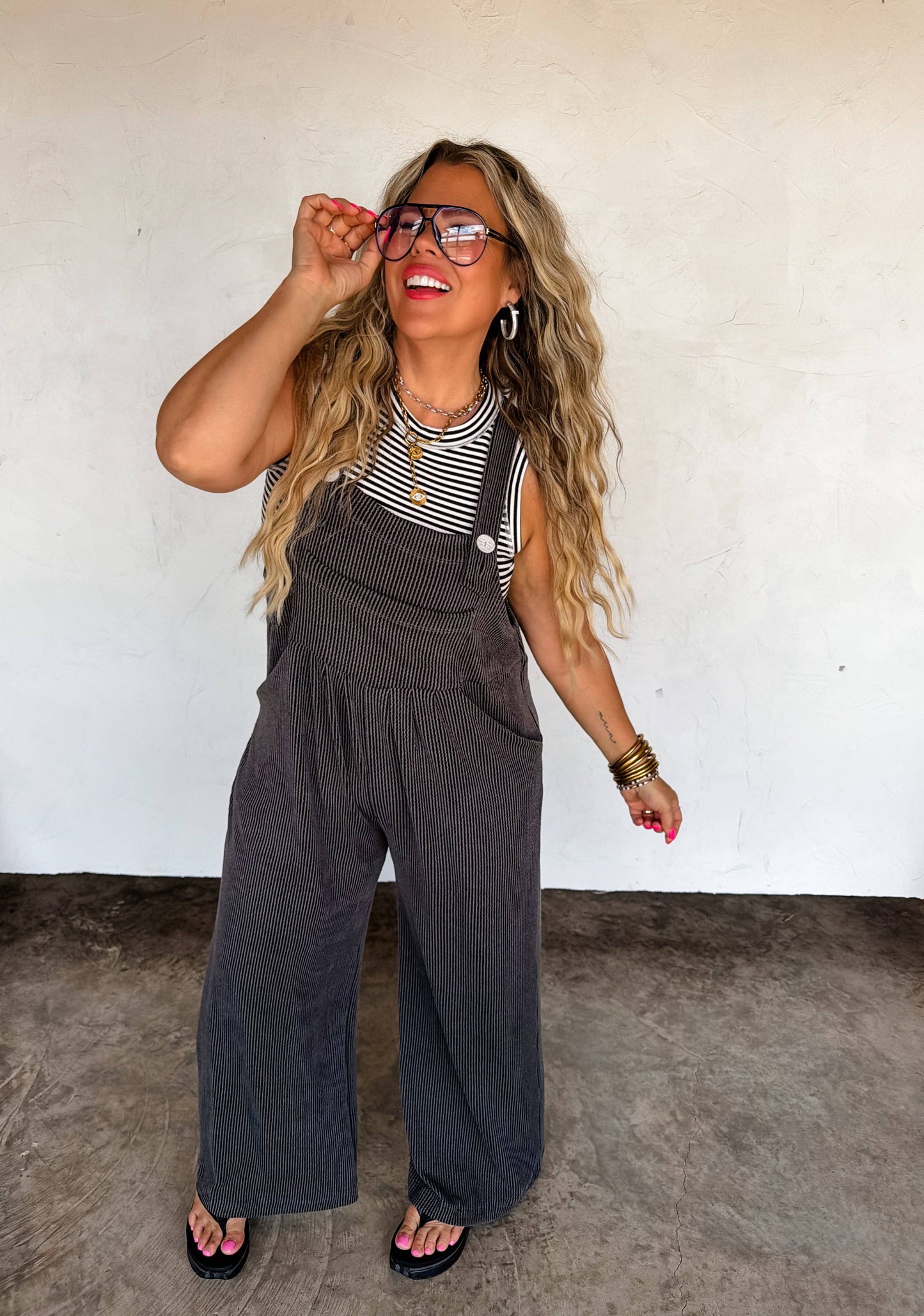 Spring Karli Boho Overalls With Pockets Adjustable Straps