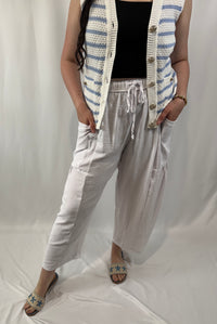 Drawstring Wide Leg Pants