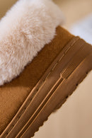 Faux Fur Platform Slippers