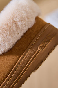 Faux Fur Platform Slippers