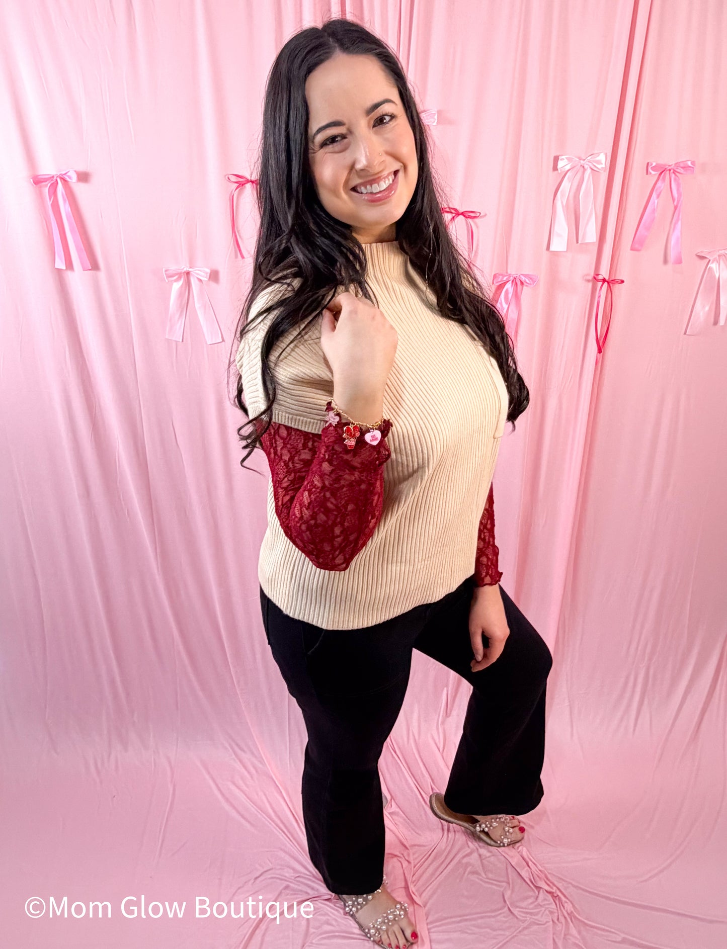 Pocket Ribbed Knit Sweater