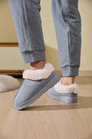 Faux Fur Platform Slippers