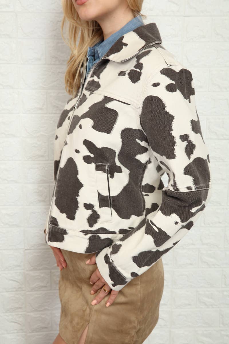 Heavy Cow Printed Jacket