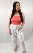 Drawstring Wide Leg Pants