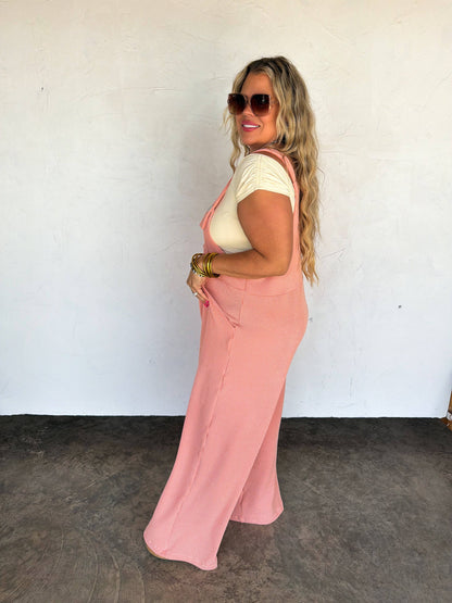 Spring Boho Overalls With Pockets Adjustable Straps
