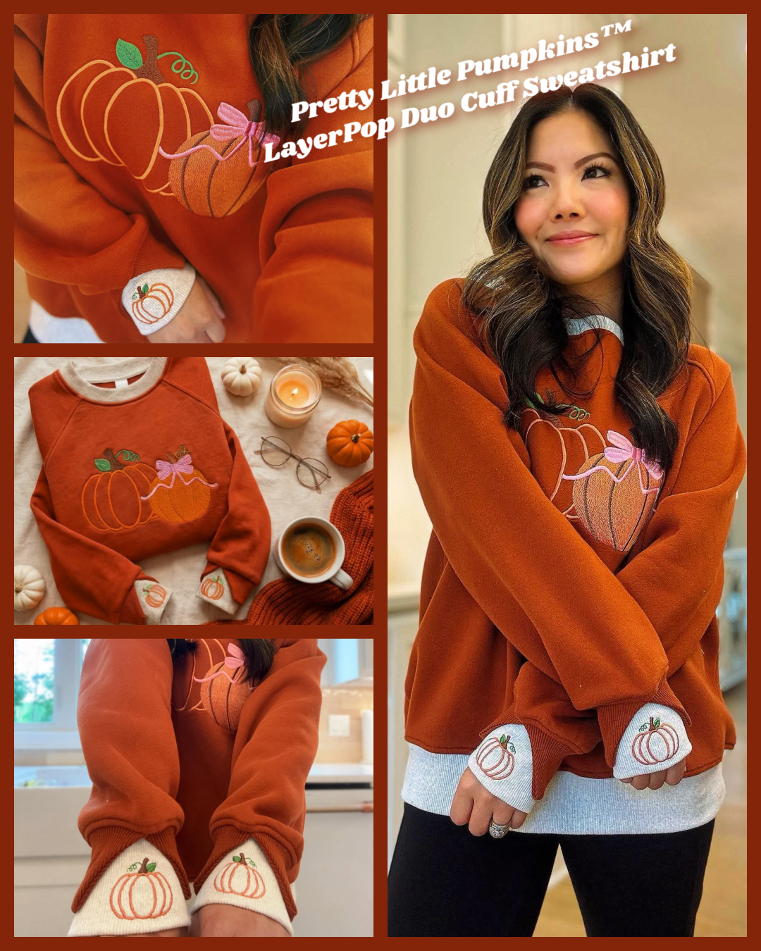 PRE-ORDER Pumpkins LayerPop Duo Cuff Sweatshirt