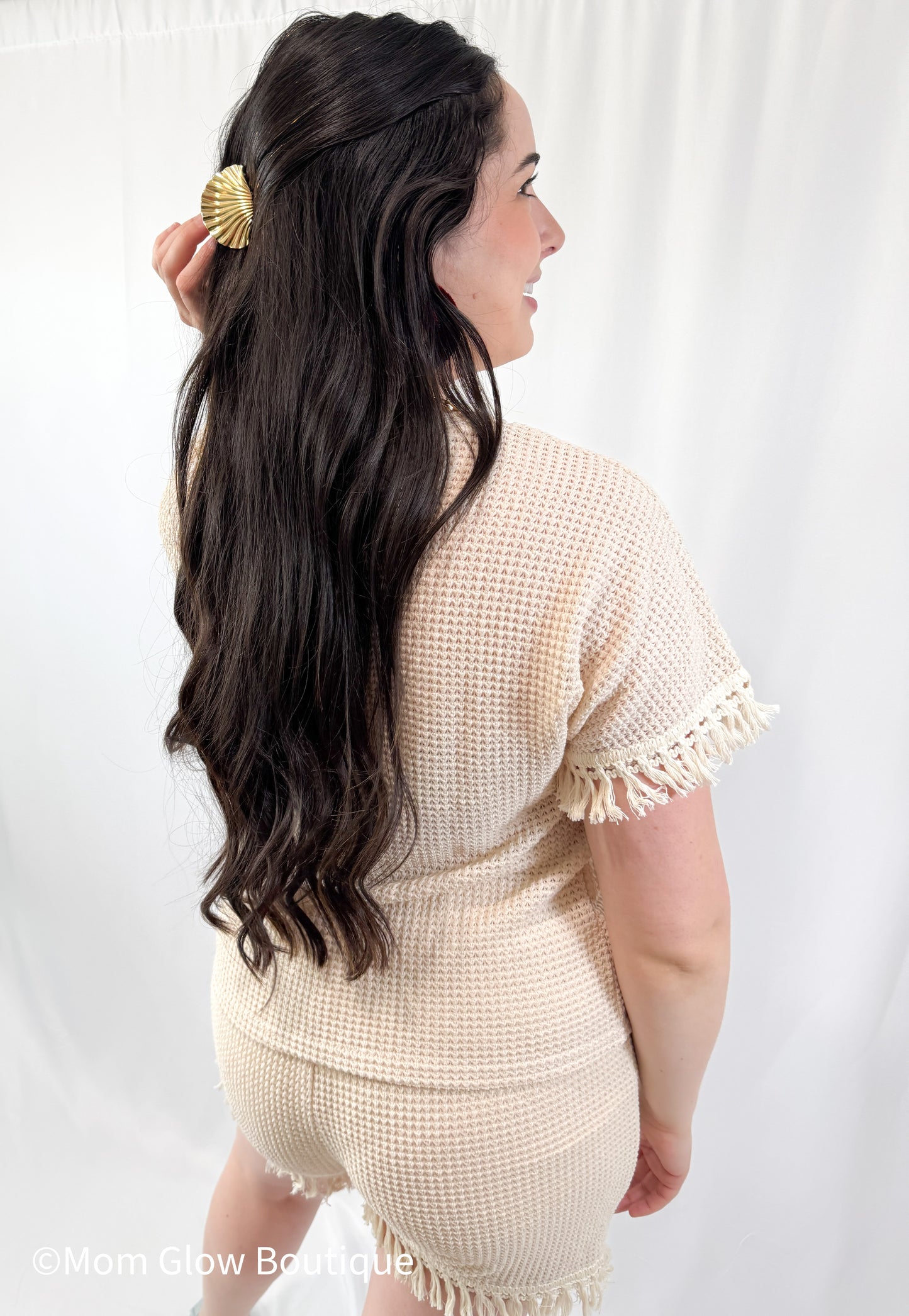 Tassel Round Neck Top and Shorts Set