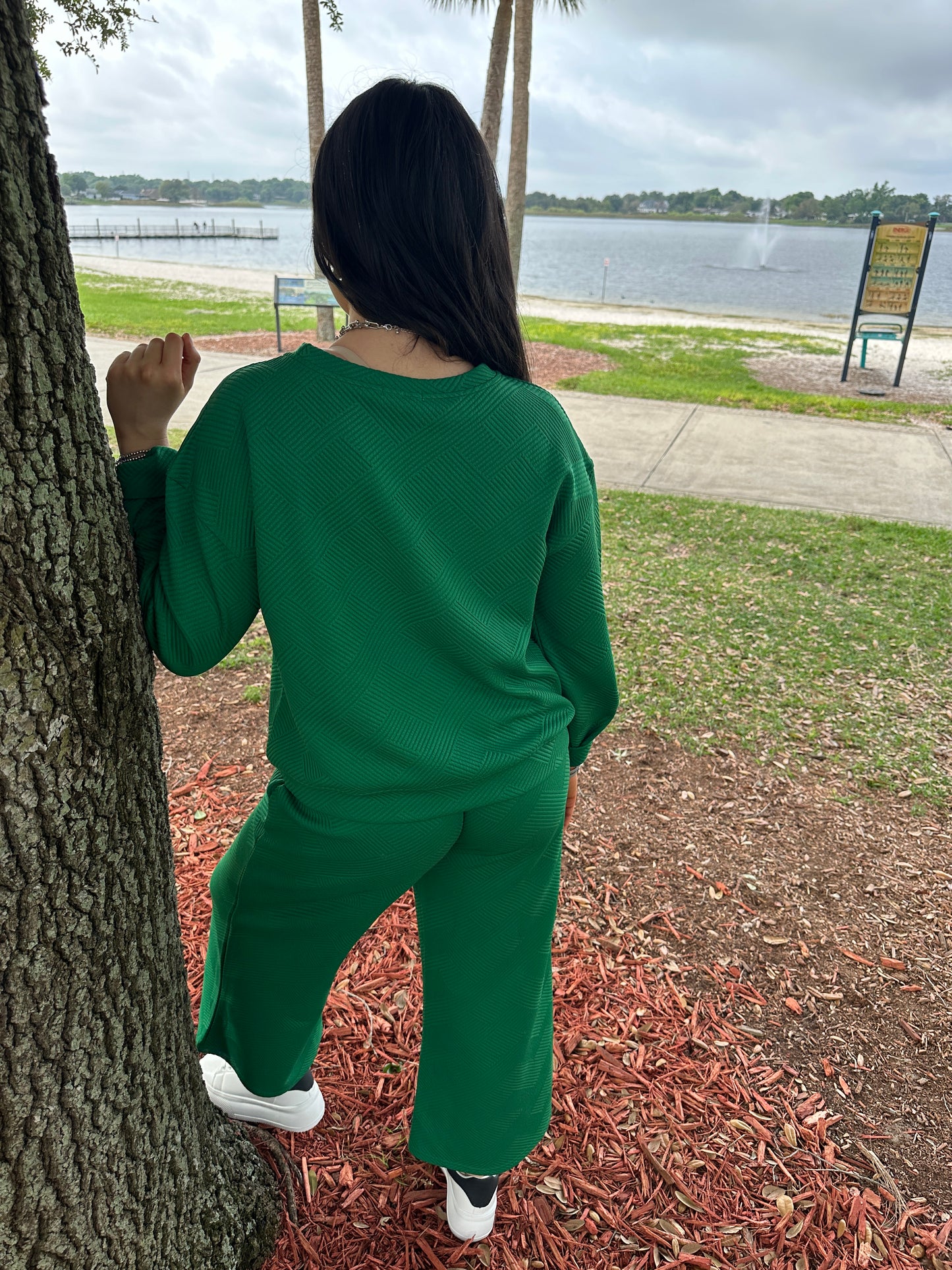 Treasures In Paradise Long Sleeve Top and Drawstring Pants Set - MomGlow Boutique