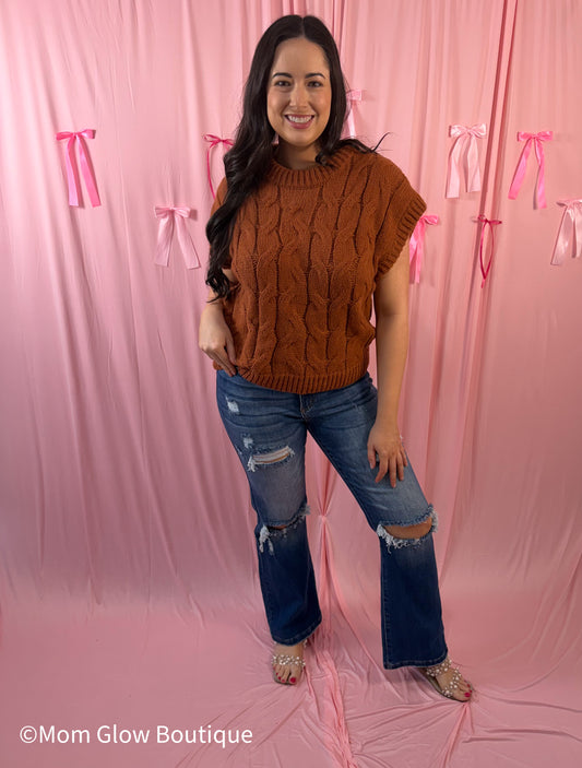 Distressed Straight Leg Jeans