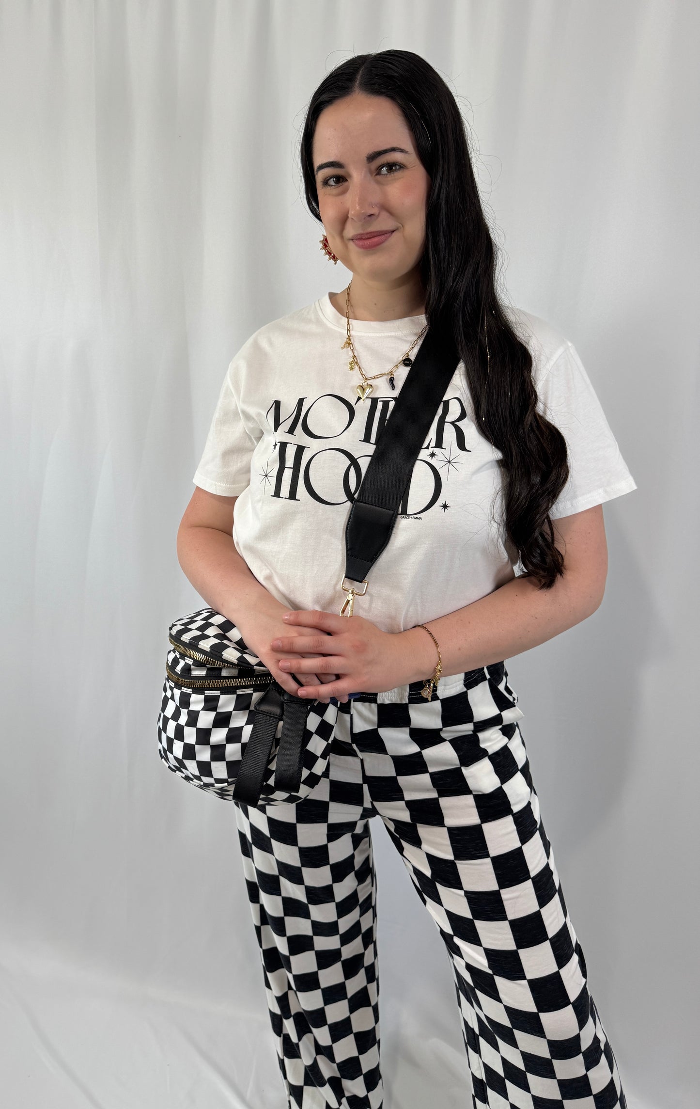 Frankie Oversize Double Zip Print Crescent Sling