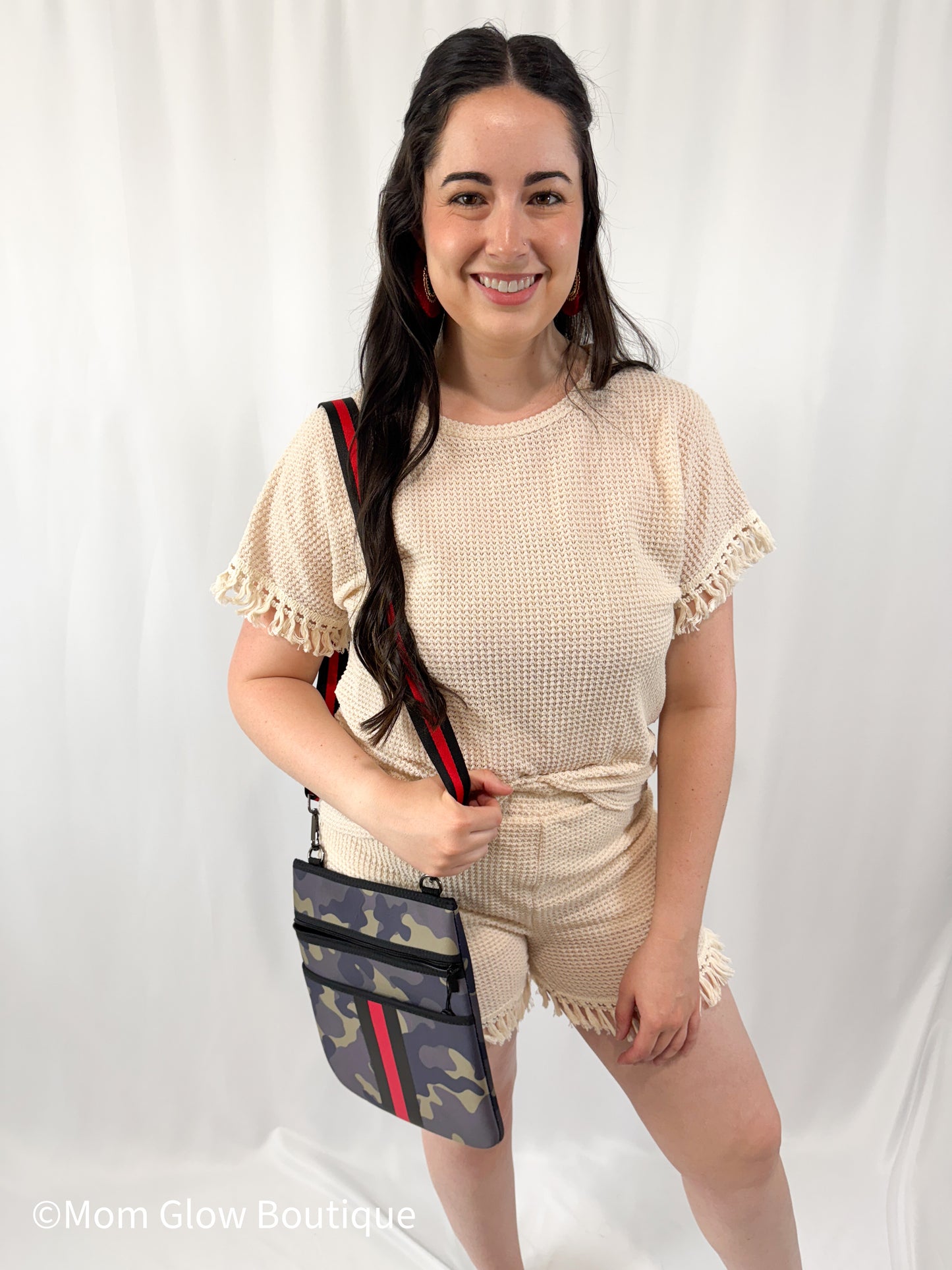 Tassel Round Neck Top and Shorts Set