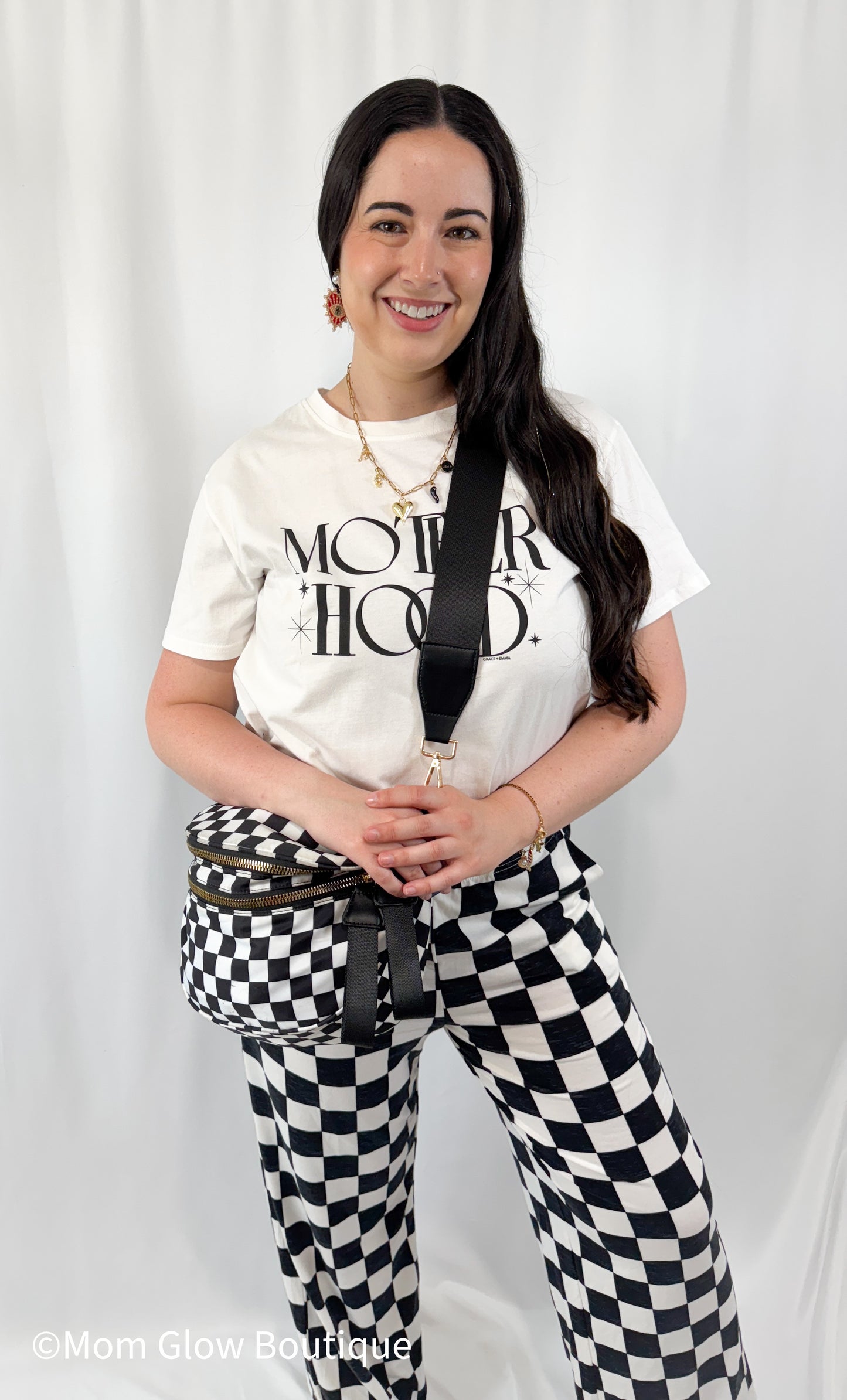 Frankie Oversize Double Zip Print Crescent Sling