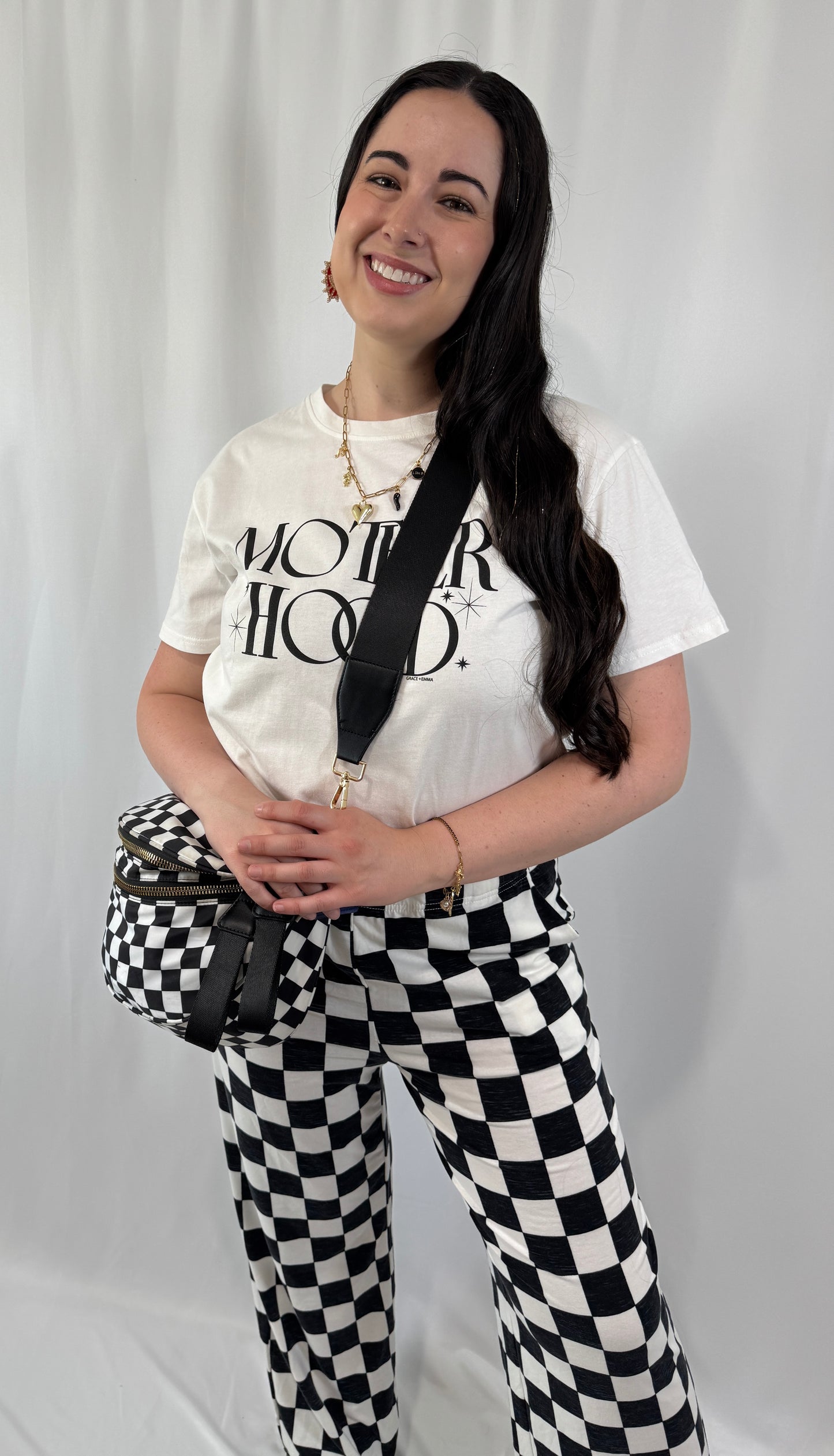 Frankie Oversize Double Zip Print Crescent Sling