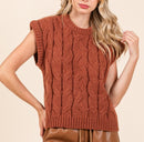 Cable Knit Sweater Vest