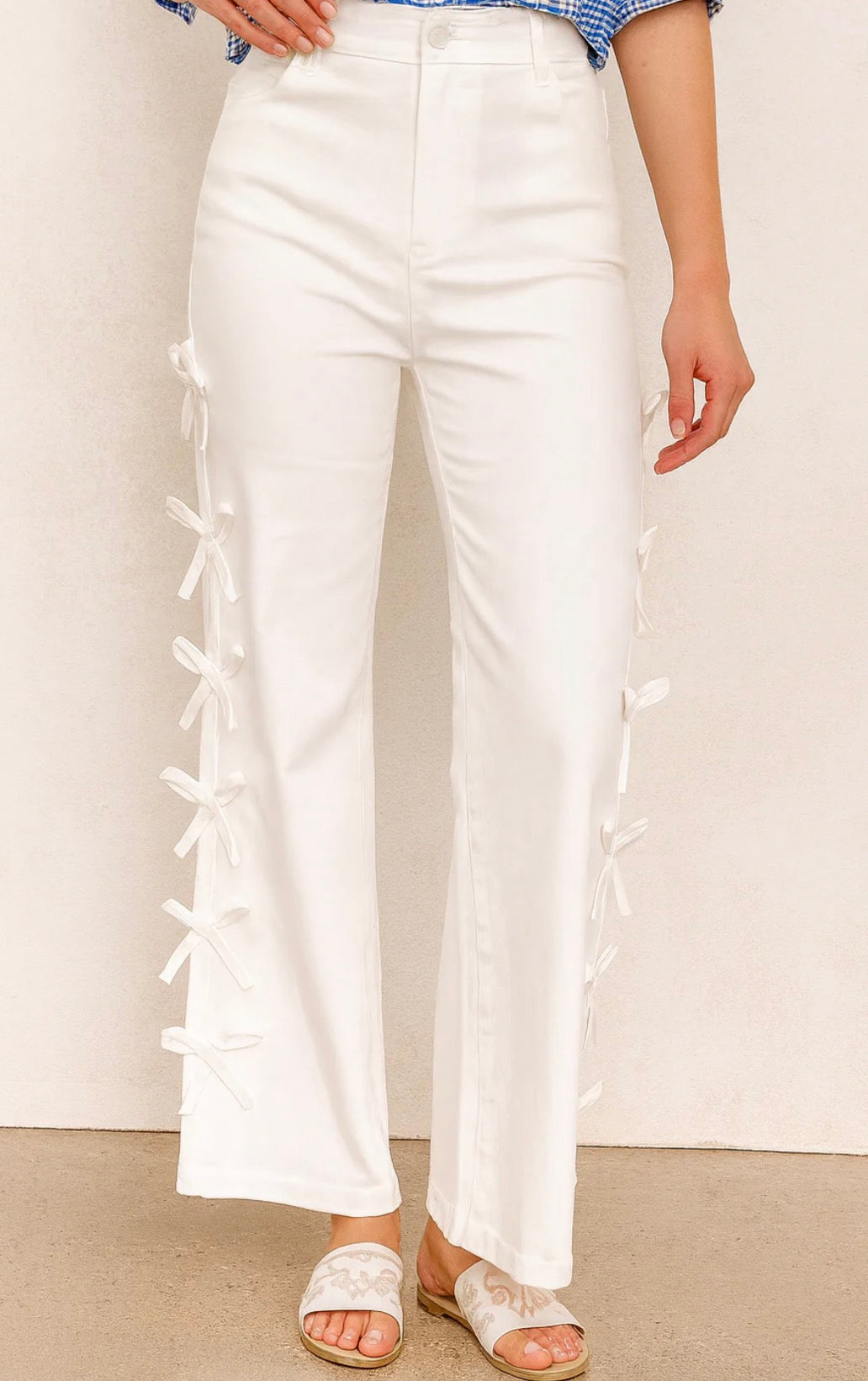 Bow Wide Leg Pants