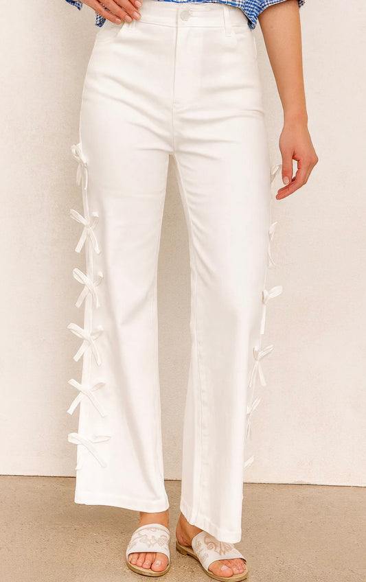 Bow Wide Leg Pants