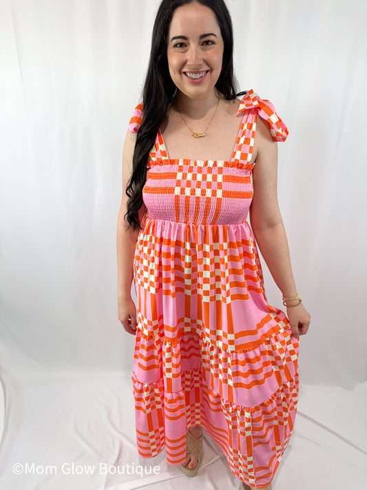 Gingham Maxi Dress