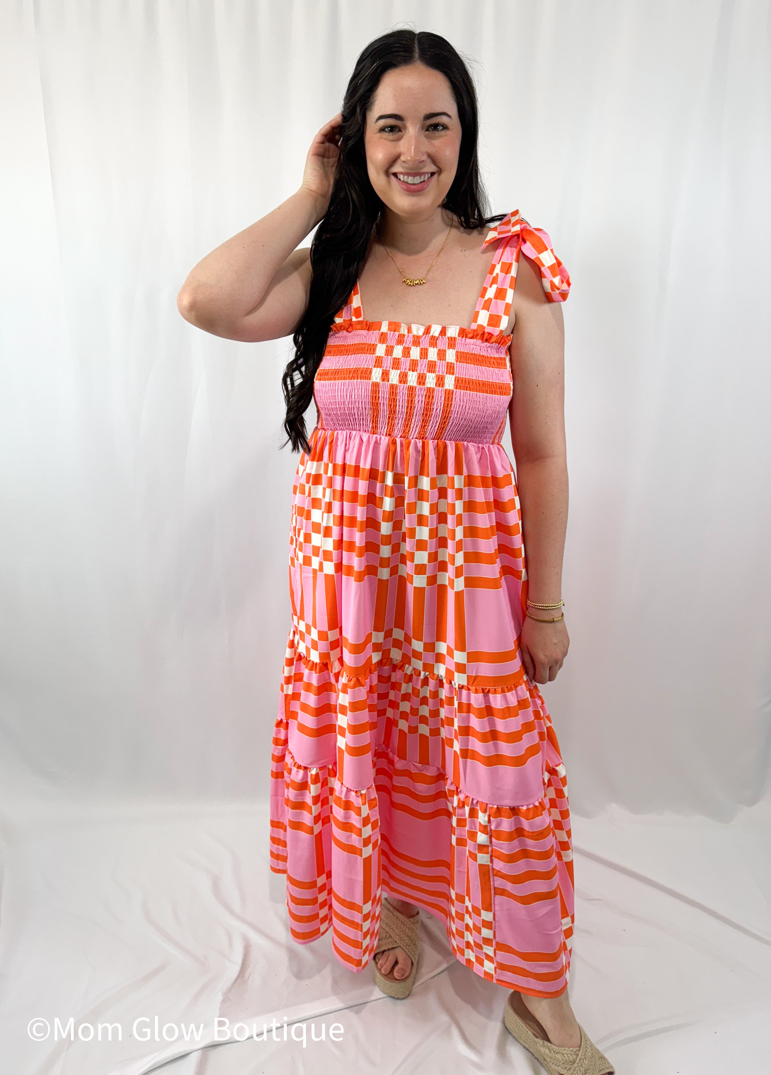 Gingham Maxi Dress