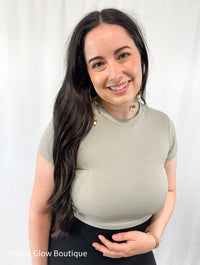 Green Crop Top