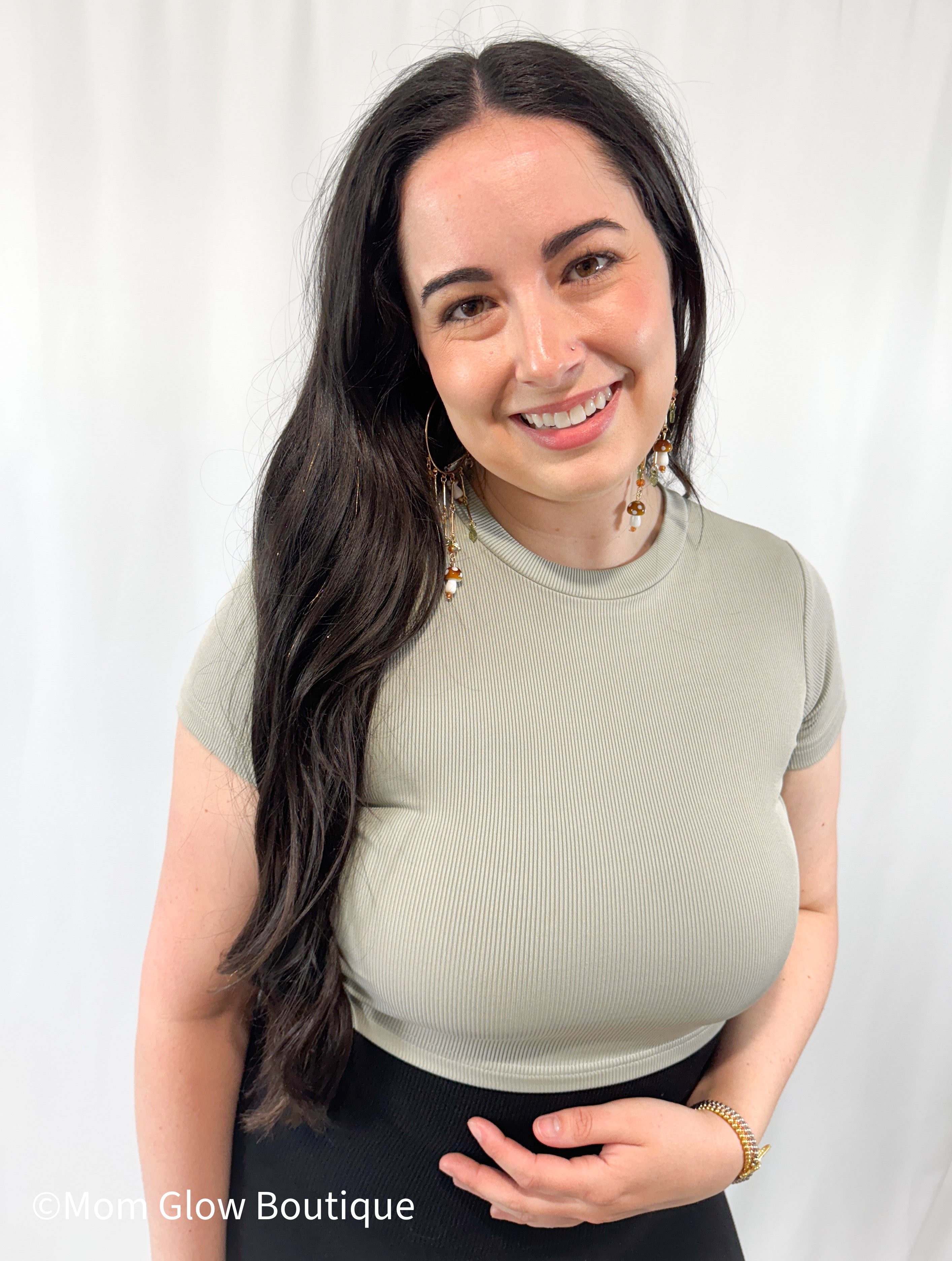 Green Crop Top