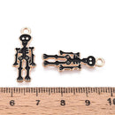 Skeleton Black Gold Charm